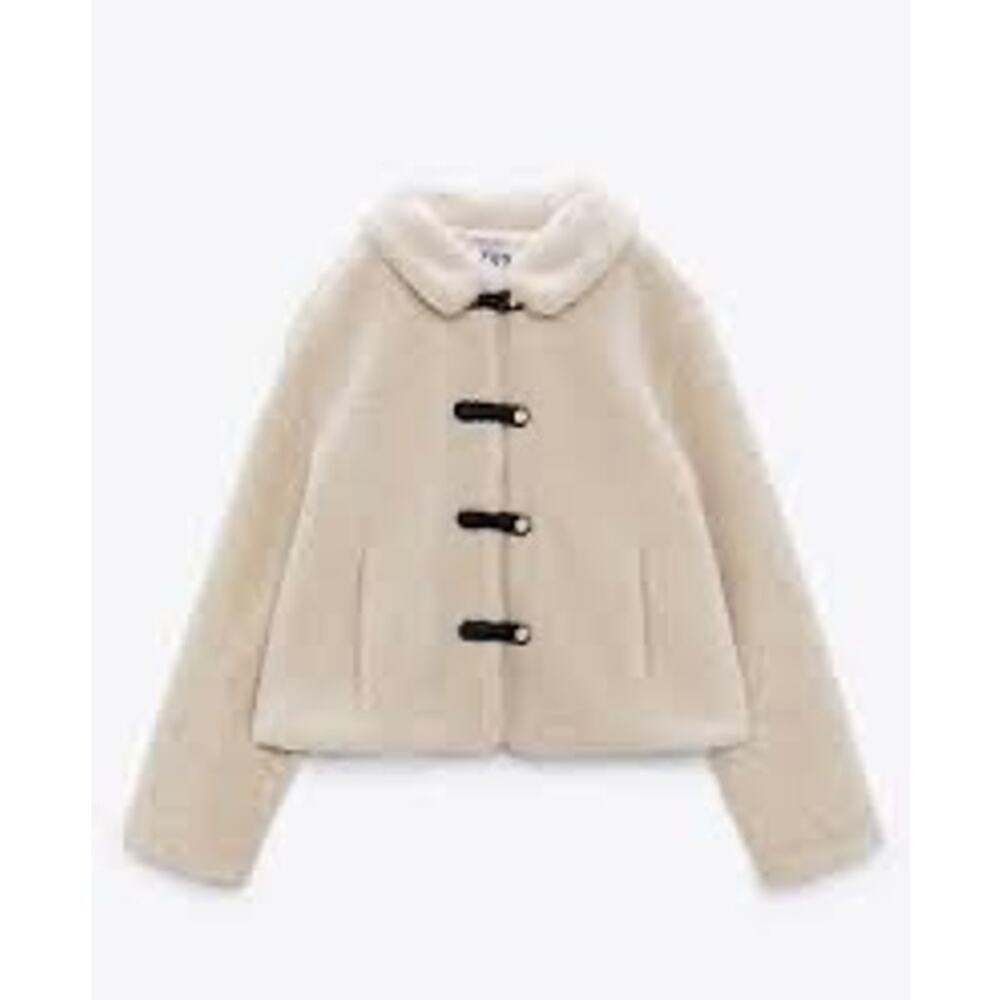 Zara cropped fleece jacket Size Medium pit to pit 23 inches